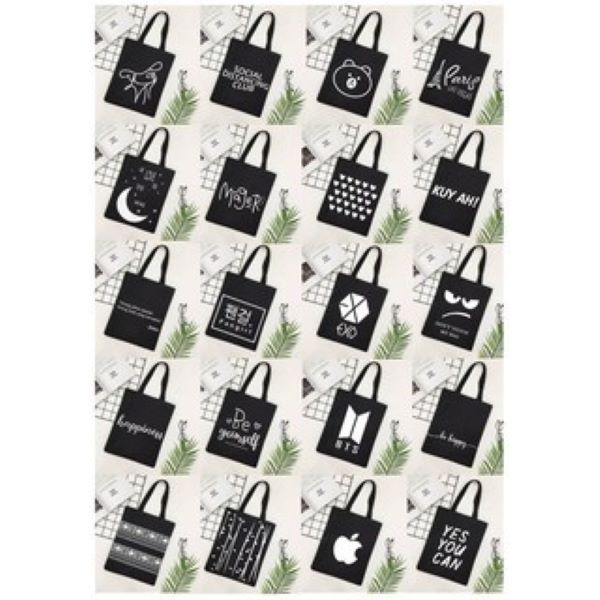 [LOKAL] DOMMO - D1380 TOTEBAG PAKAI RESLETING Tote bag kpop murah wanita custom motif