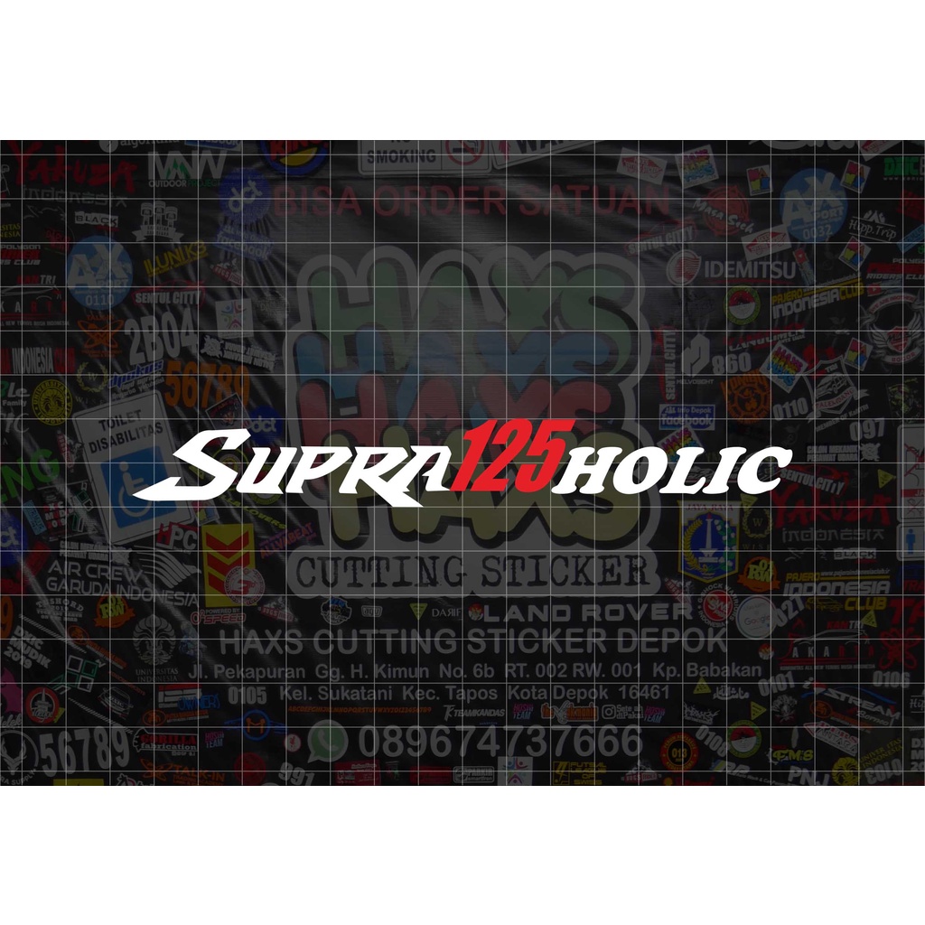 Cutting Sticker Supra 125 Holic Ukuran 15 Cm