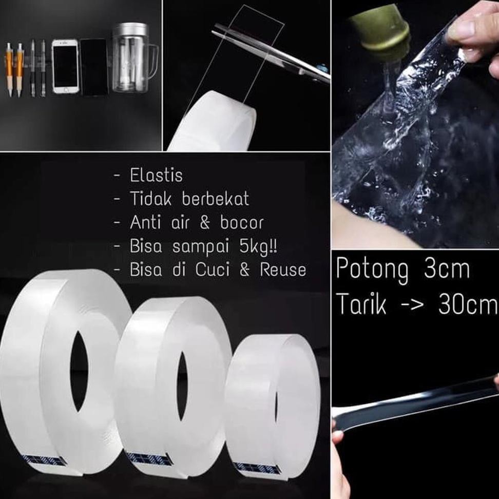 

Double tape bening tahan air 30mmX3m Nano magic