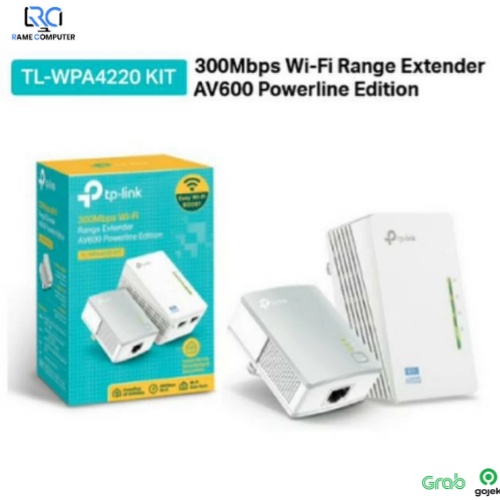 TP LINK TL WPA4220 KIT AV600 Powerline Edition 300Mbps TPLINK Wi-Fi Range Extender