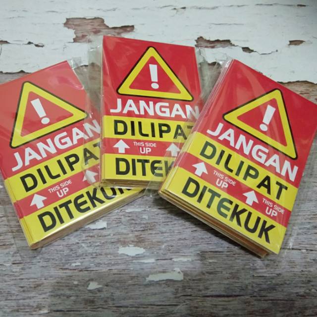 

Sticker fragile jangan dilipat
