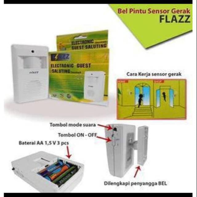 Flazz Electronic SENSOR Bel Pintu Sensor Gerak