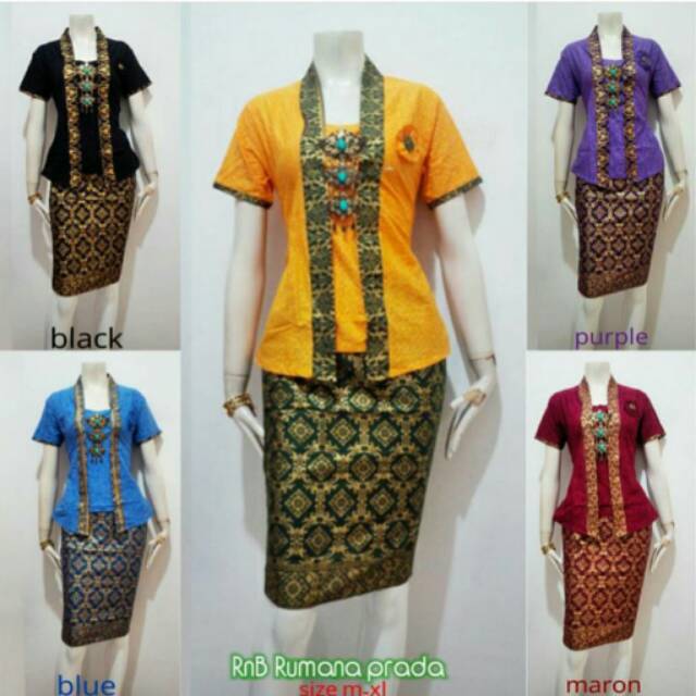 BATIK ONLINE - SETELAN KEBAYA KUTUBARU ROK PENDEK PRADA RUMANA BAJU NATAL 2016