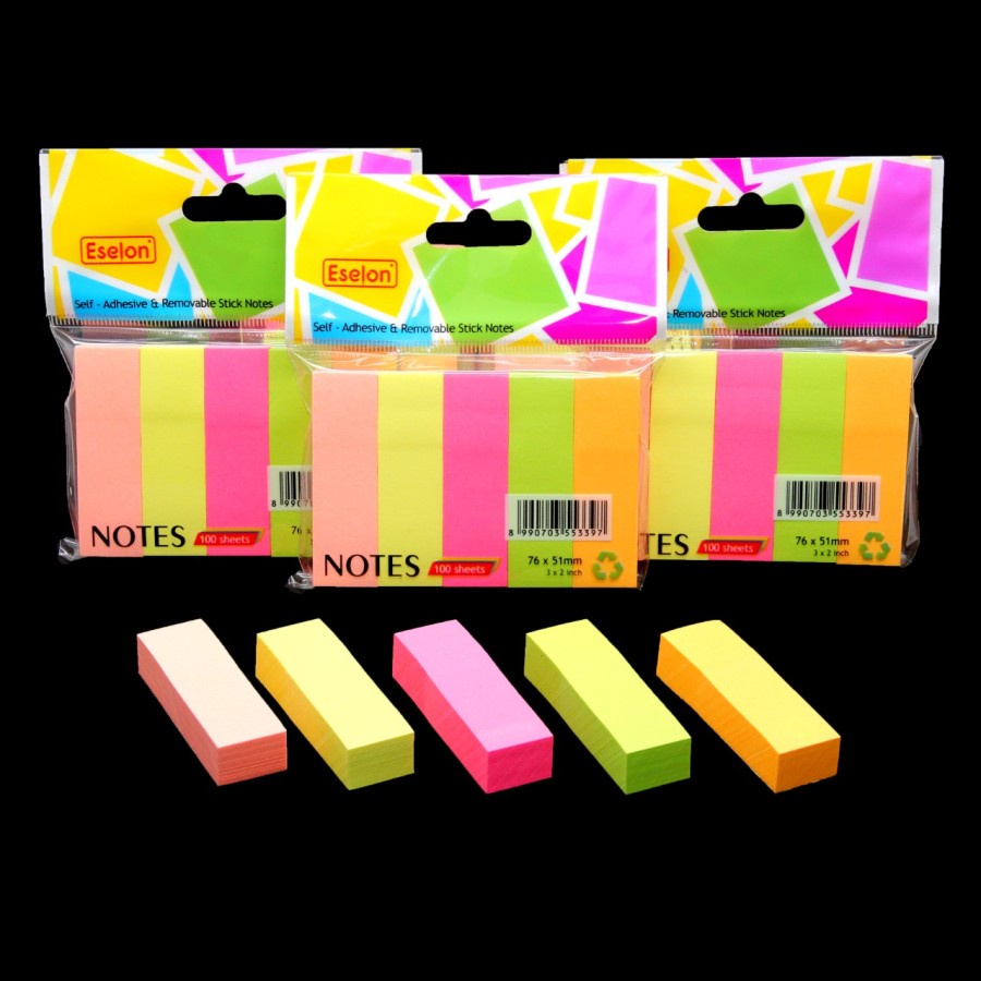 

Stick note / kertas memo eselon 5 warna uk 76x51mm