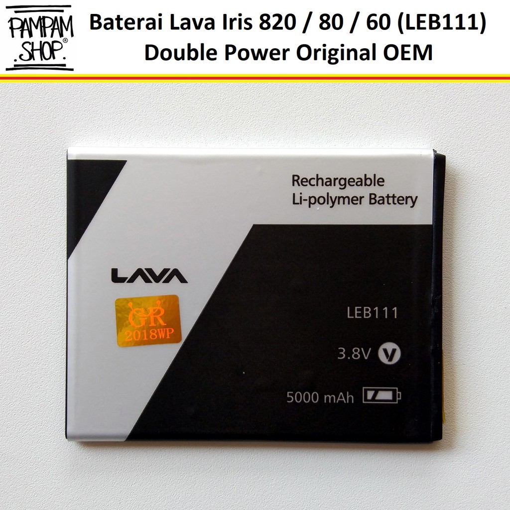 Baterai Handphone Lava Iris 820 80 60 LEB111 LEB 111 Original OEM Batre Batrai Battery Ori LEB-111