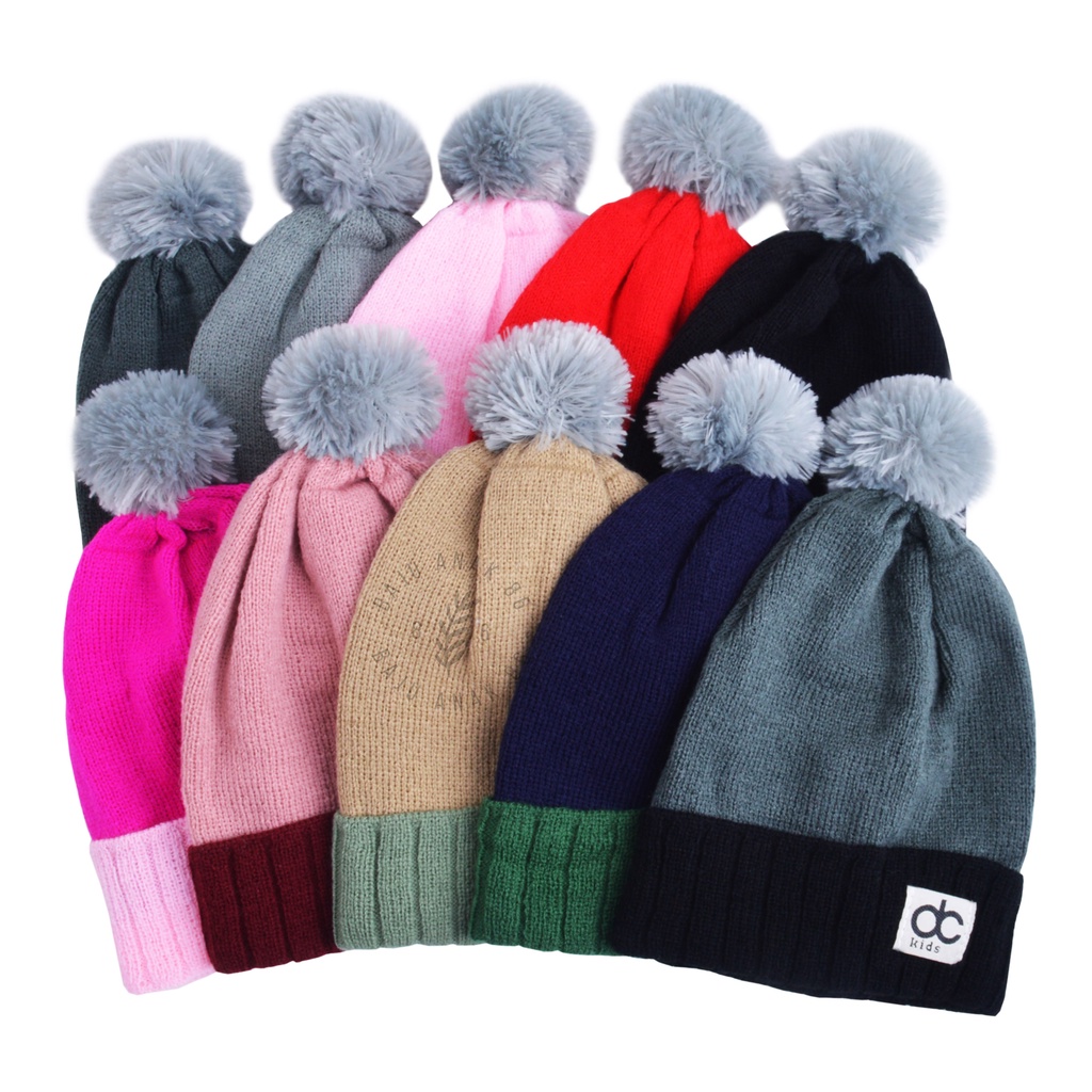 Topi Kupluk Bayi Jambul PomPom DC - 022.4725