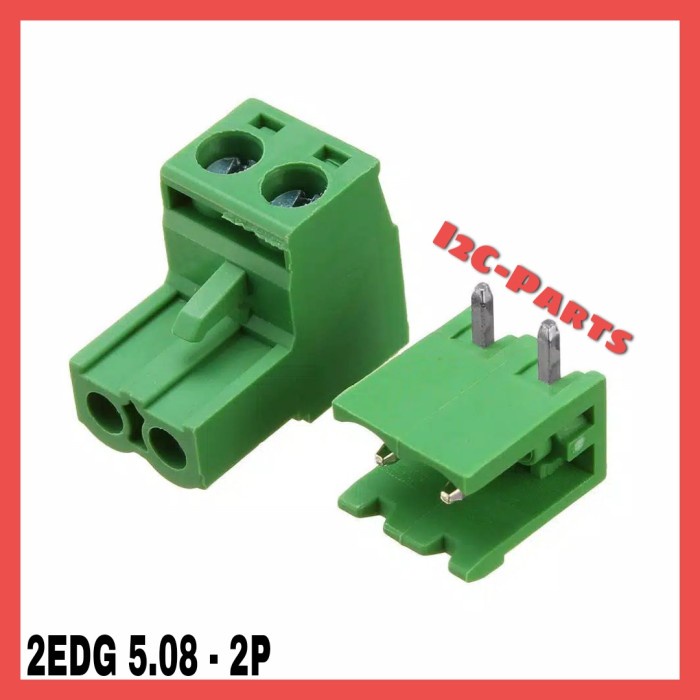 2EDG 5.08 2p 2 pin Terminal Block Green Plugable RA Connector 5.08mm