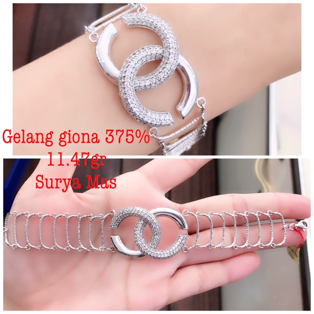 Gelang giona channel emas 375%