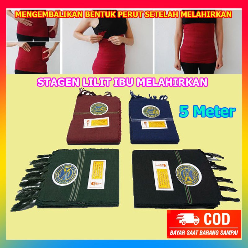 Stagen Ibu Melahirkan 5 Meter Stagen Pengecil Perut Bengkung Ibu 