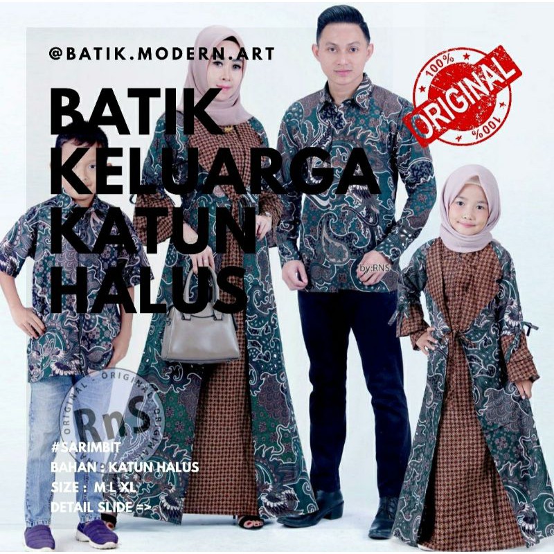 Batik Keluarga Katun Halus & Batik Anak (1245) .. Slide=>>