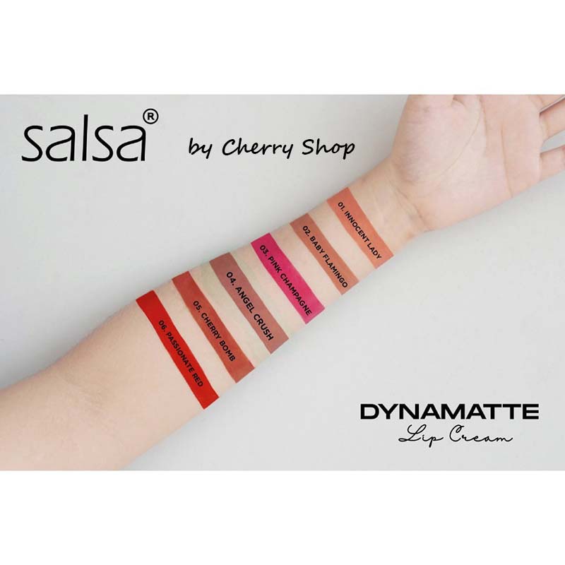 [12 WARNA] [TRANSPROOF] [BPOM] Salsa Dynamatte Lip Cream 5GR