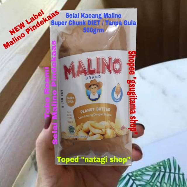 

Selai Kacang Malino Super Chunck Diet (No Sugar) 500gram