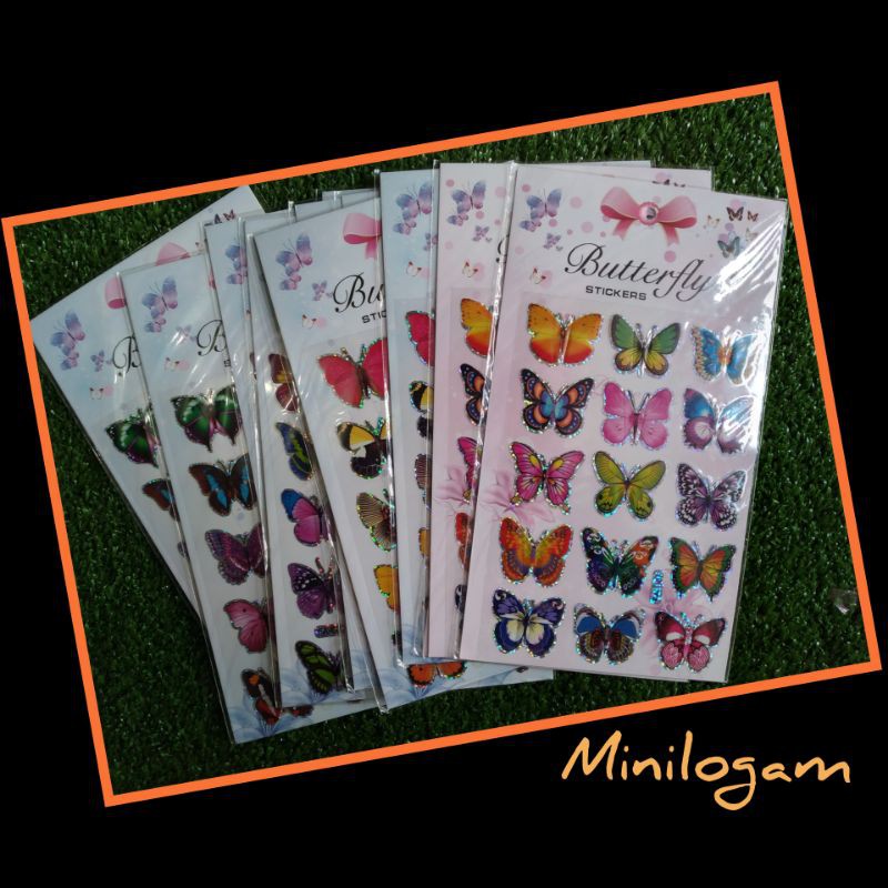 

Sticker /stiker kupu2/butterfly, kreatifitas anak2,craft,mainan anak,