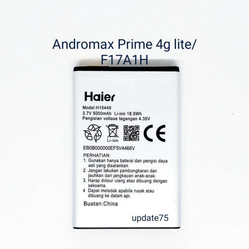 Baterai Andromax Prime 4G Lite  F17A1H  model H15449 original