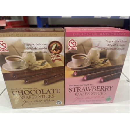 

Wafer stick kugi 4 rasa coklat, capucinno, vanila dan strawberry