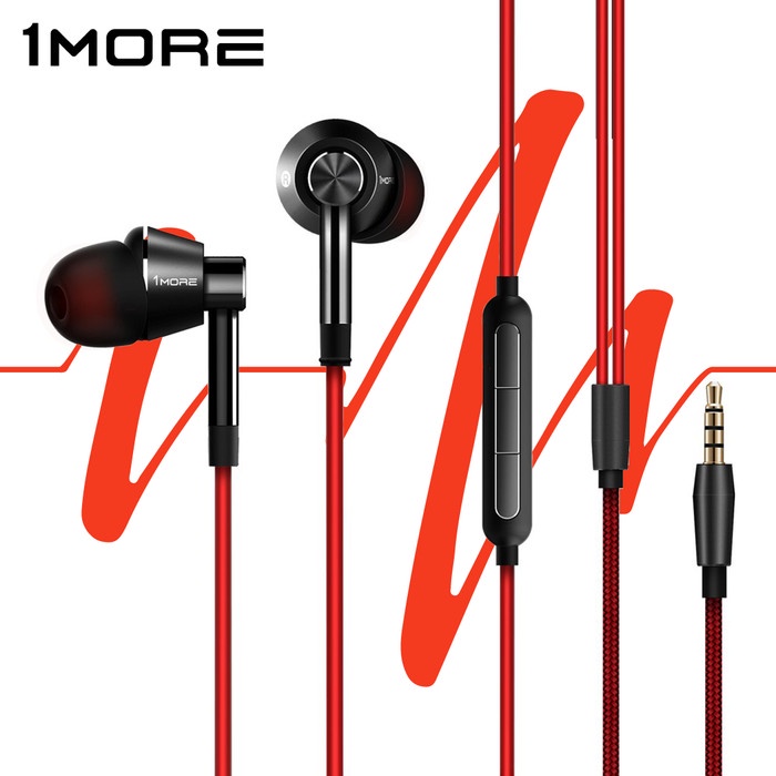 Xiaomi 1More Voice Of China Edition Piston In-Ear Earphones - 1M301 - Hitam Merah
