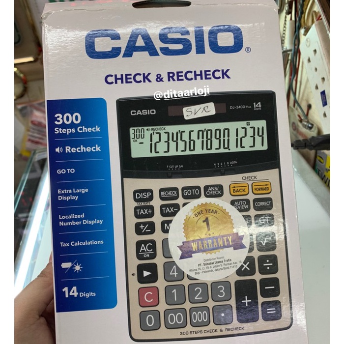 

Kalkulator Casio Practical Check Dj 240D Plus Besar 14 Digit Original