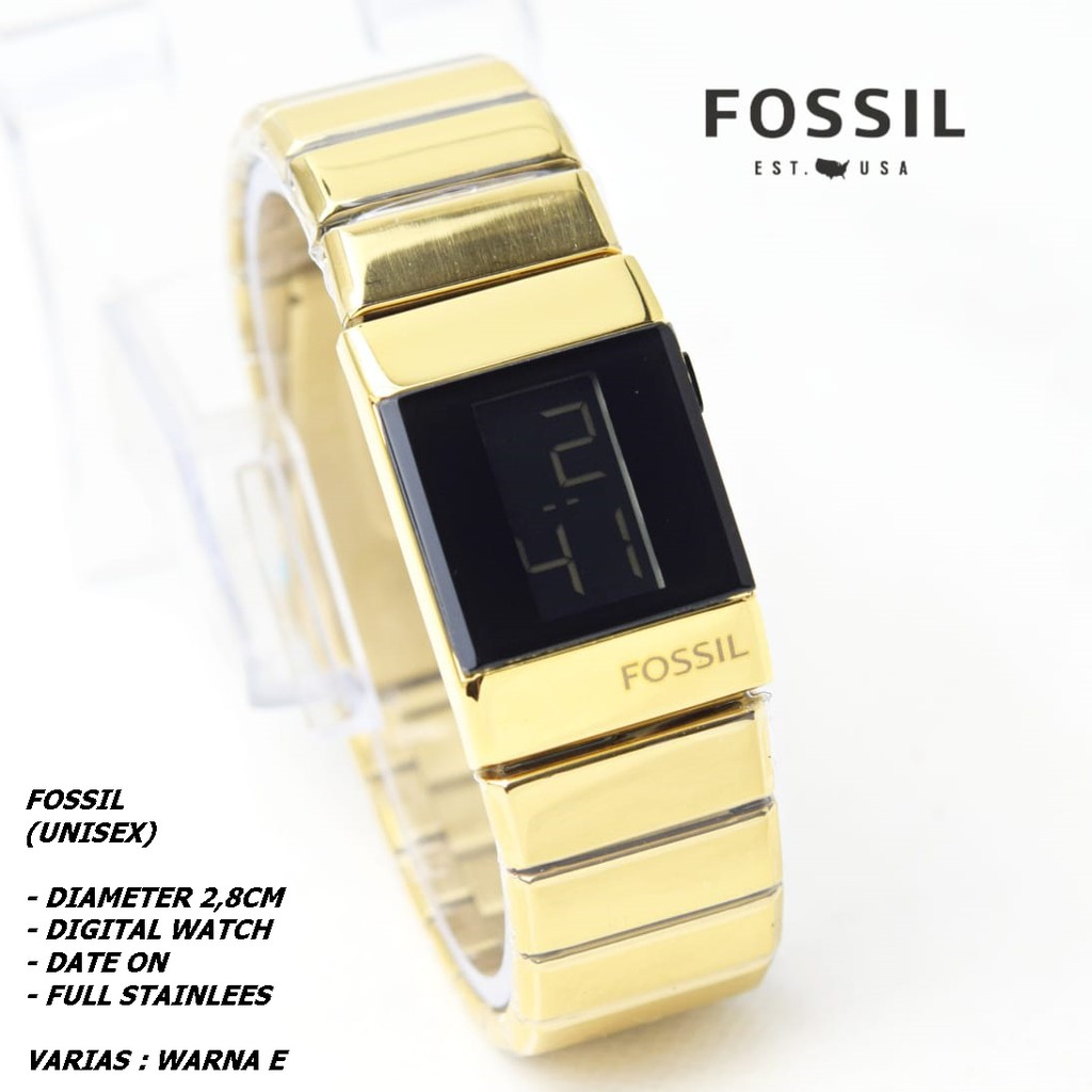 JAM TANGAN UNISEX FASHION RANTAI BODY SEGI TANGGAL AKTIF