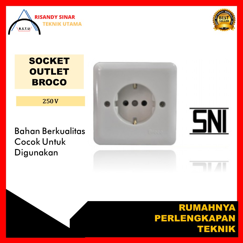 socket outlet broco | stop kontak murah | stop kontak putih 1 lubang | stop kontak dinding |Stop Kon