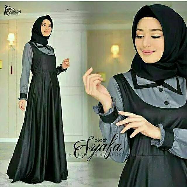 GAMIS SYARI ANNAJAH CAPUCCINO 900GR 110 140 ALLSIZE GAMIS SYARI BUSUI CADAR CREPE HQ POLOS MURAH I.