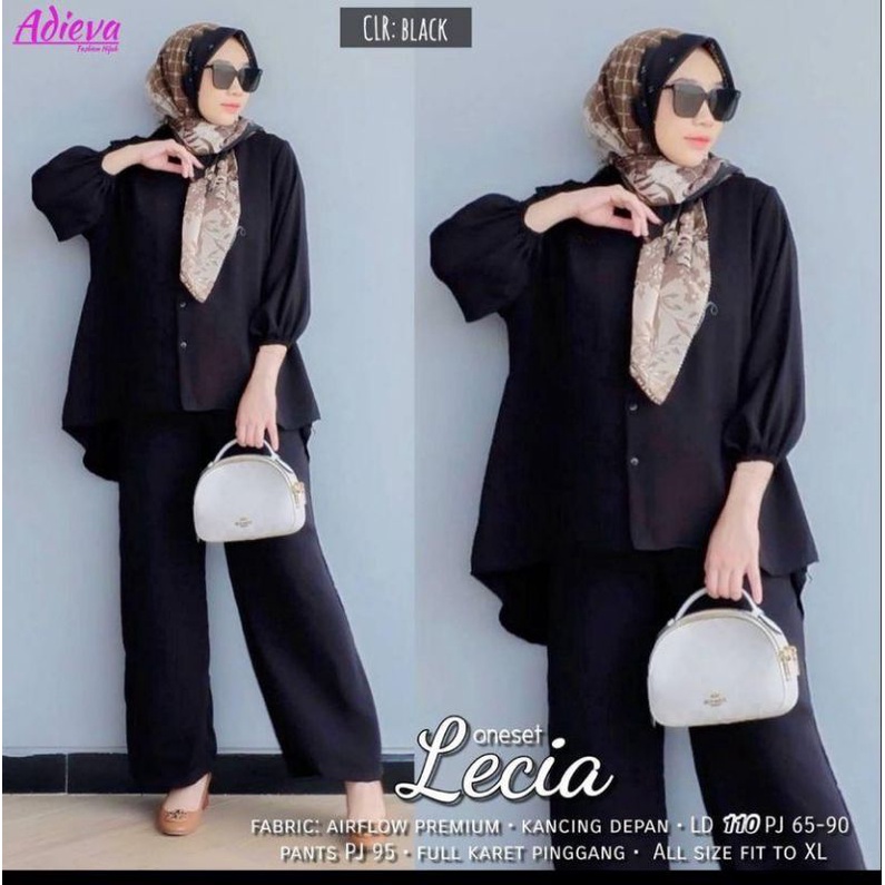 LECIA SET CRINKLE AIRFLOW POLOS LD 110 / SETELAN POLOS CRINKLE / SET CRINKLE WANITA / ONESET TERBARU WANITA / SETELAN BAJU PINGUIN / One Set Setelan Plus Celana Panjang Fashion Muslim Wanita Modern / Citayan Fashion Week / Izdihaar Olshop