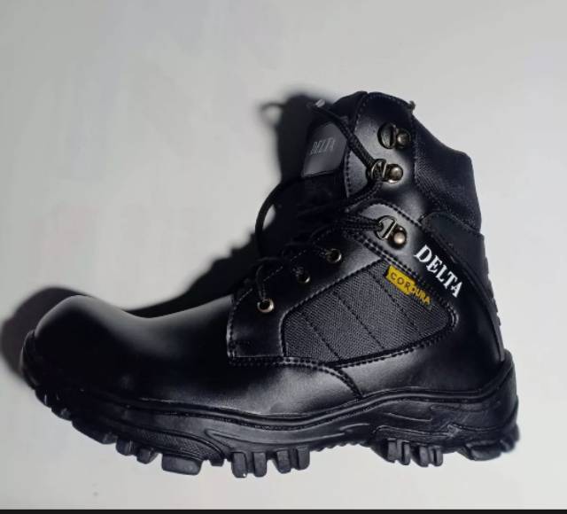 Sepatu Boots Tactycal Cordura safety Touring Hiking 6inci hitam kilap