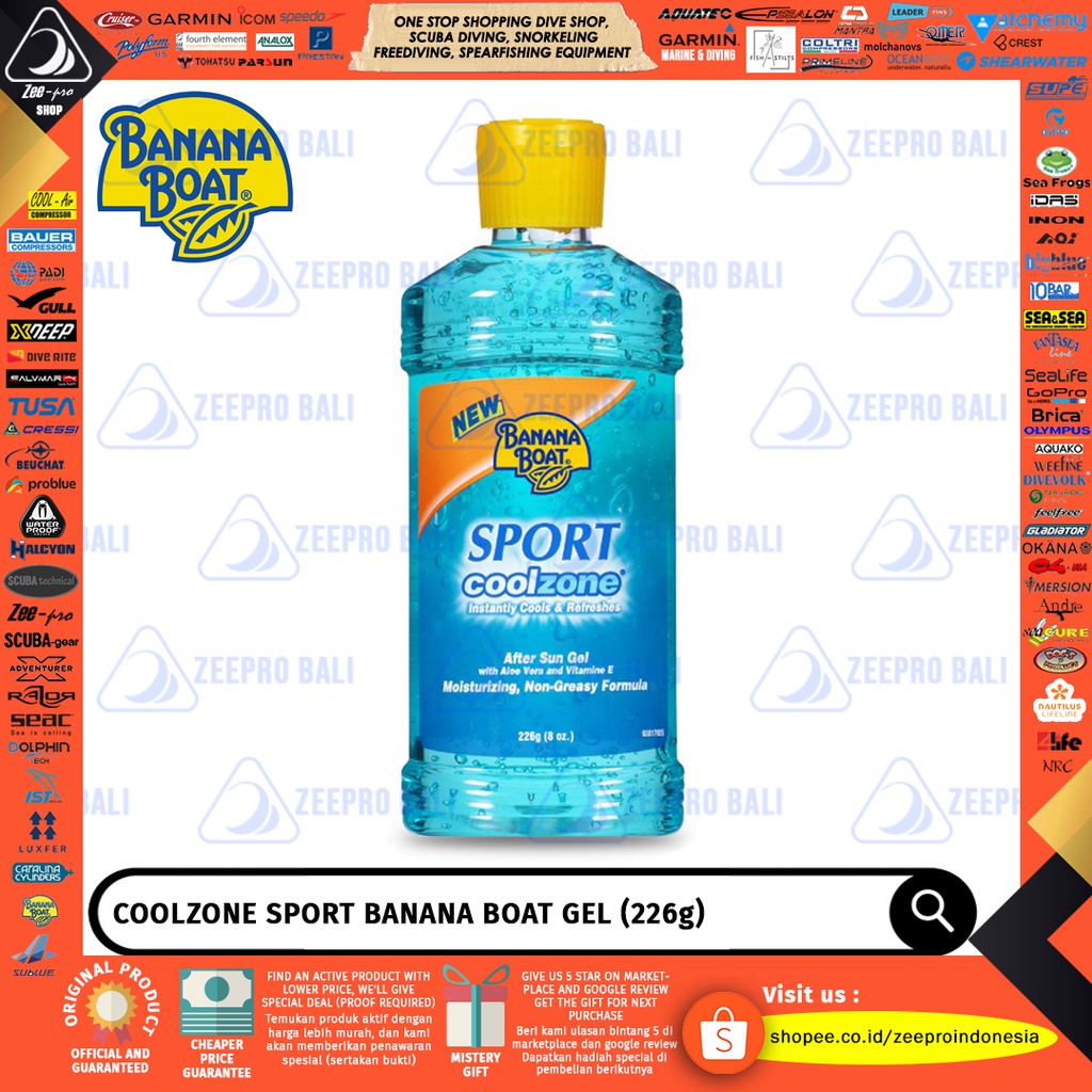 Banana Boat Sport Coolzone After Sun Gel Krim Badan Anti Sunburn (226g)