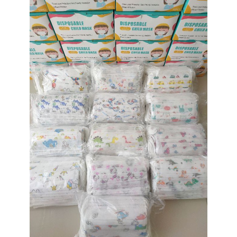 Masker Disposable Child Mask Masker Anak Motif Masker isi 50pcs