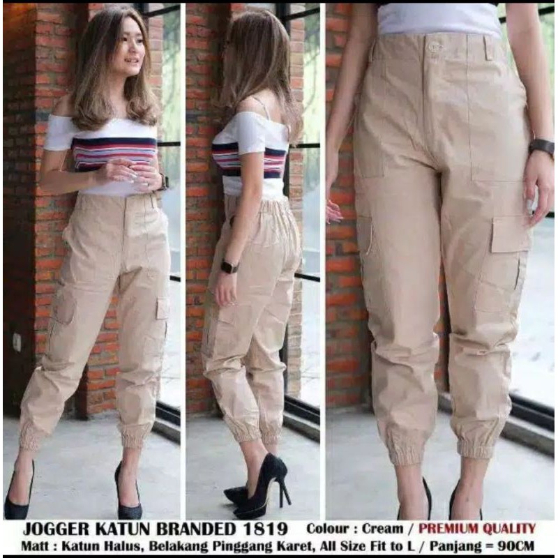 SALE CARGO PANTS JOGER//CELANA JOGER WANITA TRENDY//CELANA KANTONG DEPAN//FREE BELT(1KG MUAT 5PCS)