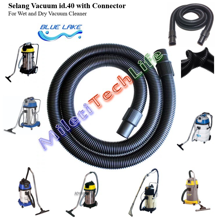 Selang Vacuum id40 with Konektor flexible EVA for Vacuum Cleaner 30Liter 60Liter 80L 90L Krisbow dll