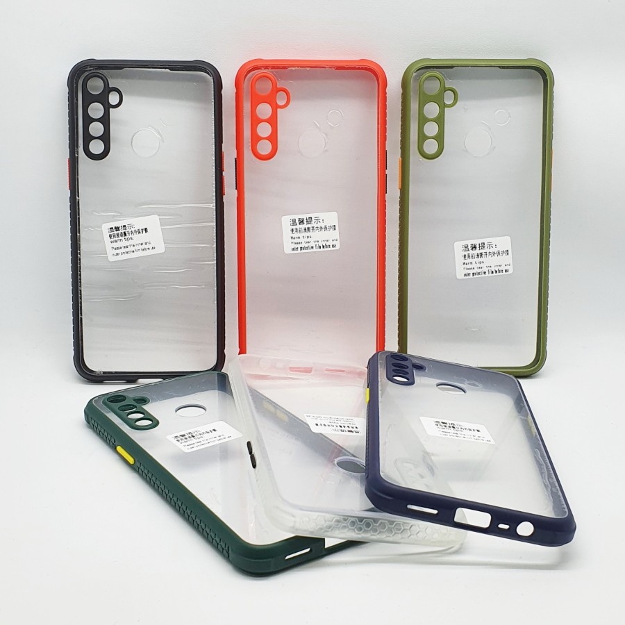 REALME 5  5i C11 C11 2021 C12 C15 C17 CASE HARD MIQILIN UME CLEAR TRANSPARAN, + PROTECT CAMERA HARDCASE CASING COVER PELINDUNG KAMERA FULL COLOUR