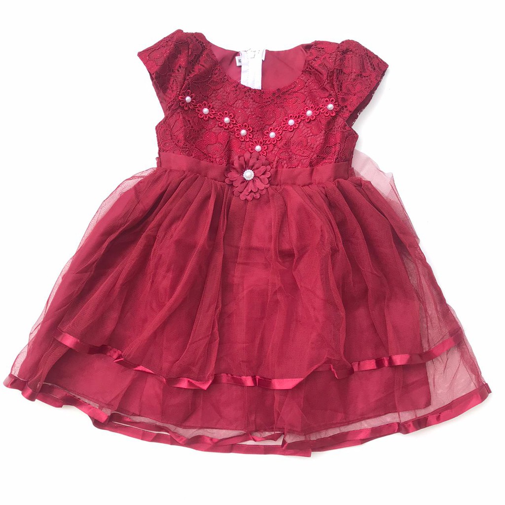 Baju setelan dress pesta kondangan pink hitam lucu fashion anak bayi perempuan cewek murah -priA