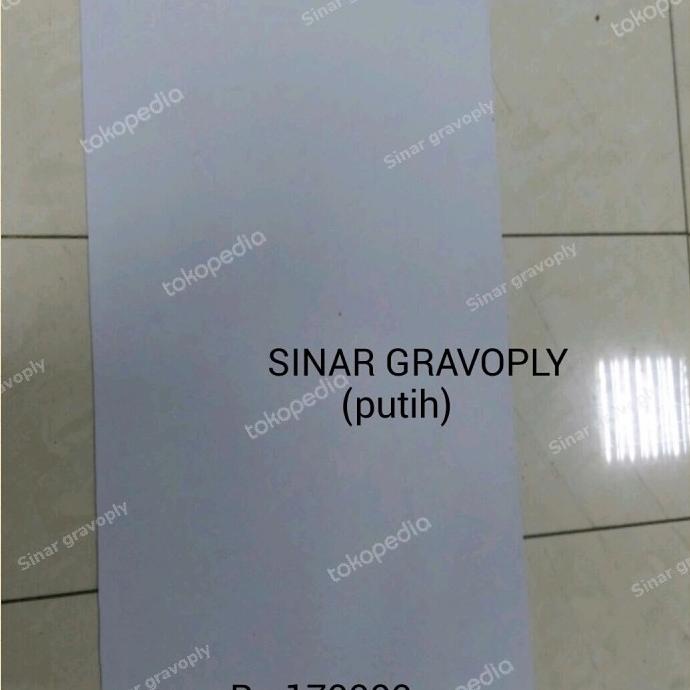 

gravoply putih teks hitam bahan gravir nametag d60x120 cm tebal 1.5ml