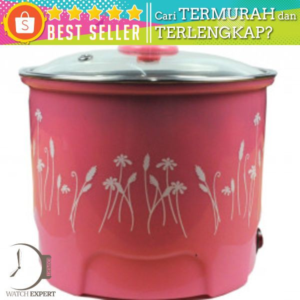 Panci Listrik Stainless Steel 1.6L 450W - Pink