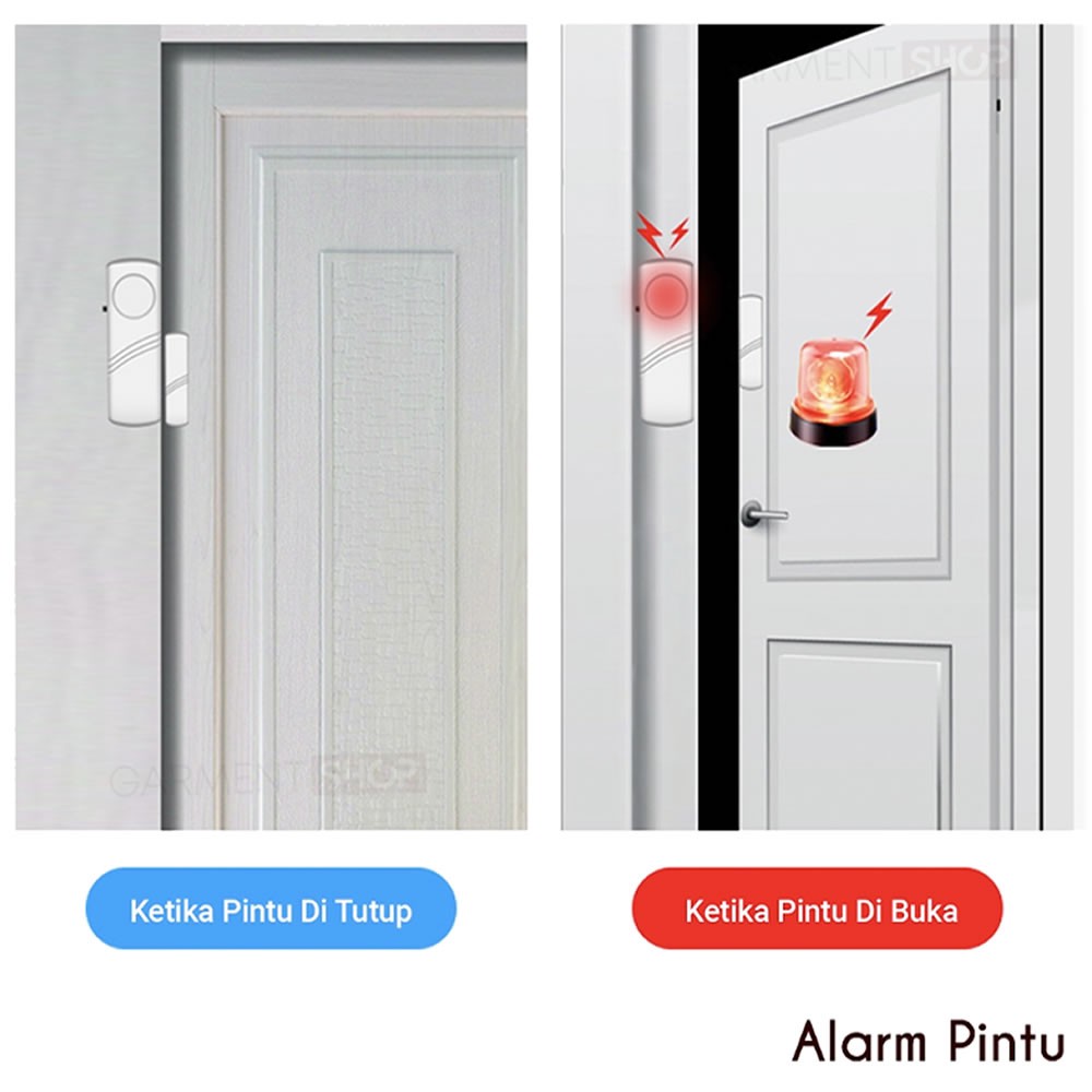 Alarm Pintu Jendela JD-188 / Alarm Pintu Panjang Lemari Rumah Sensor Bel Anti Maling