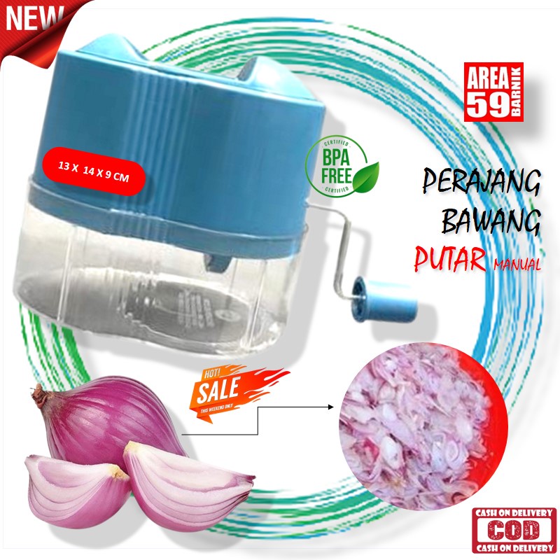 Perajang Bawang Manual Alat Penggiling Bawang Putar Manual