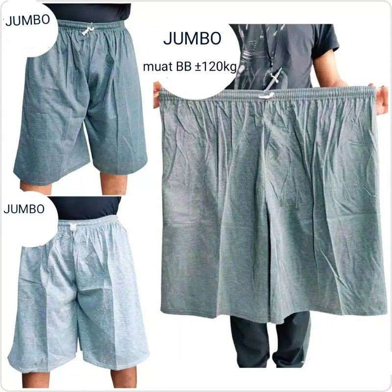 Celana kolor pendek dewasa jumbo Santai Pria Wanita Big Size Jumbo Fit To XXXL Muat sampai 110 Kg Murah