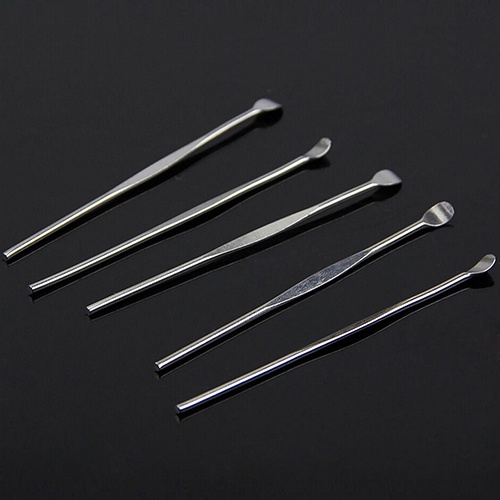 [Jianxin] 5 Pcs Stainless Steel Ear Pick Wax Curette Remover Cleaner Care Tool Earpick