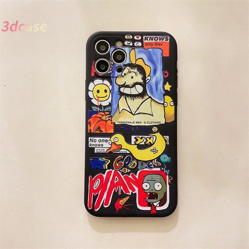 Case Samsung A12 A20S A32 A52 A72 A51 A52S A02S A50 A10S A10 A125 A30 A50S A30S A20 M40S M10 M01S M10S A205 M02S J7 J2 Prime A025 F02S A305 M12 F12 A515F A207F A15 A15S A16 Y20 Y12 Super Cute Fruit Peach doodle Silicone Case
