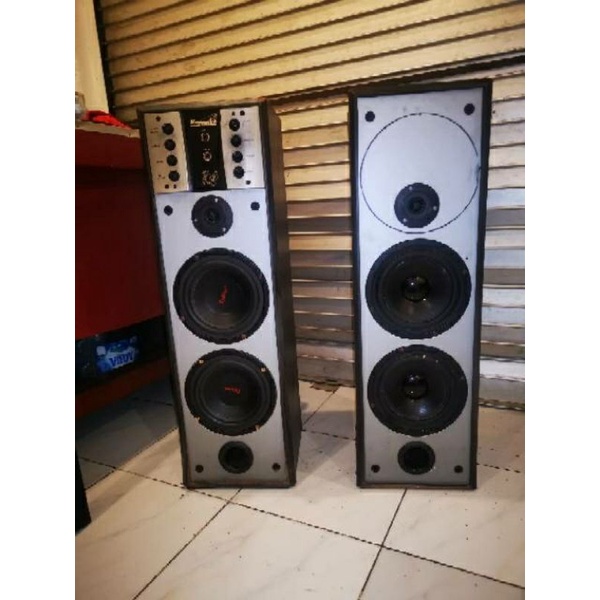 Box speaker 6 inch double tweeter