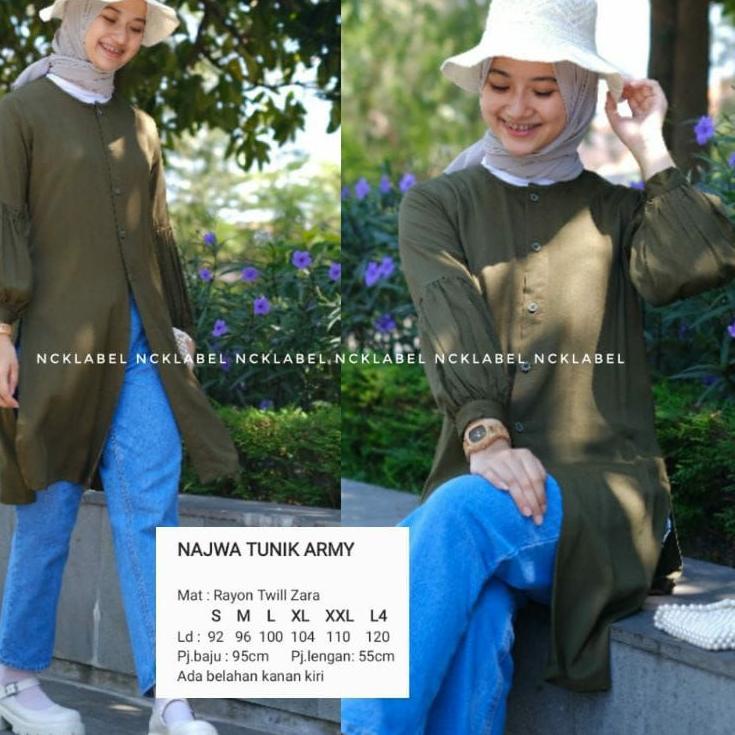 "UK.19My22c" 0NAJWA TUNIK  by NCK LABEL || READY STOK ⬇ Lengan ballon ⬇ TUNIK MURAH || NEW