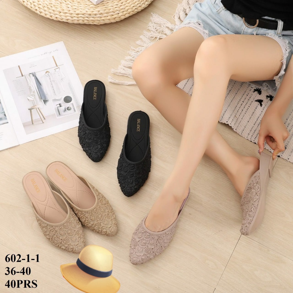 Sandal Karet Sendal Wedges Jelly Spon Shoes Cewek Trendy Wanita Import Murah Terbaru By Agung Style Balance 609-1