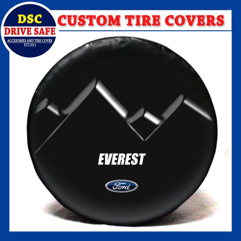 COVER BAN / SARUNG BAN FORD EVEREST DESIGN EVEREST BLACK (BISA CUSTOM)
