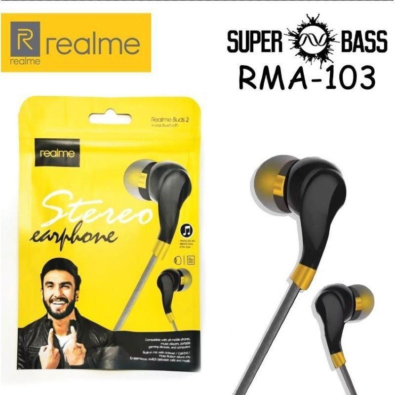 Headset Handsfree REALME RM-103 RM101 BUDS2 STEREO Earphone REALME BUDS2 RM-101 RM103 STEREO