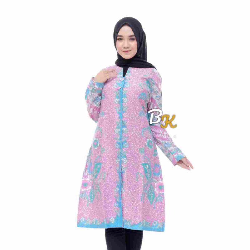 Tunik Batik Soft - Atasan Baju Wanita Lengan Panjang