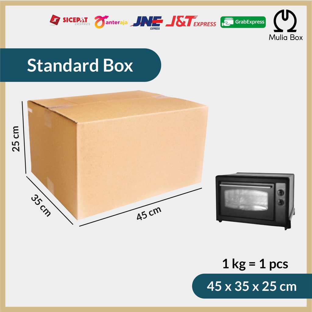 

Kardus Packing Standar Box 45 x 35 x 25 cm Corrugated Karton Dus Besar Polos Packaging Serbaguna