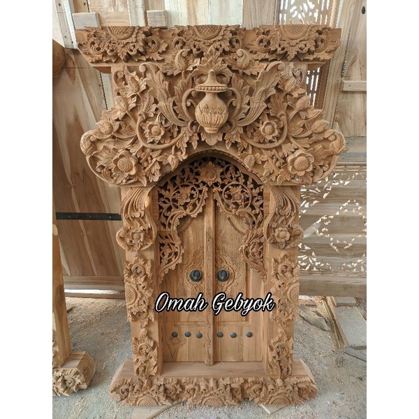 Jendela style bali 80x130 Ukiran premium jati