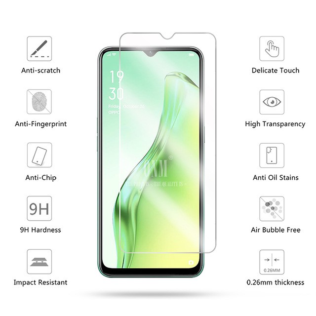 Tempered Glass Layar Clear Oppo A81 / A31 + Antigores Tempered Glass Camera Lens