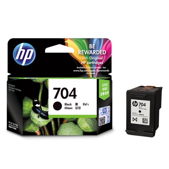 HP TINTA 704 BLACK ORIGINAL - TINTA HP 704 BLACK