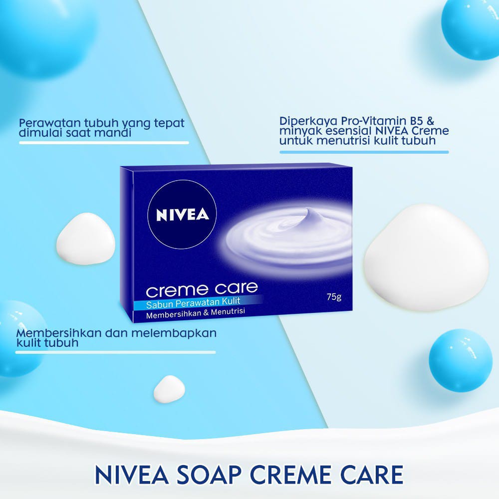 Nivea Soap Creme Care 75gr - Sabun Batang Mandi Termurah Original Bpom